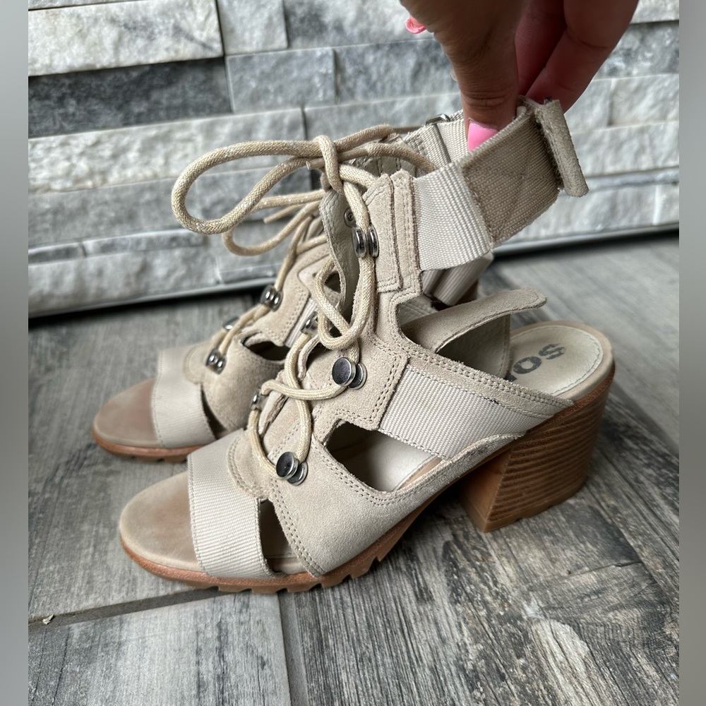 Sorel Women’s Nadia Strappy Lace Up Sandals Size 8 - Picture 7 of 15